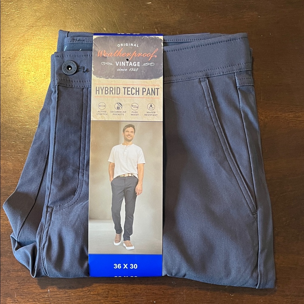 Weatherproof Men's Hybrid Tech Pant - Navy
